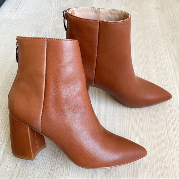 Steve Madden brown leather block heel ankle boots - Picture 14 of 14